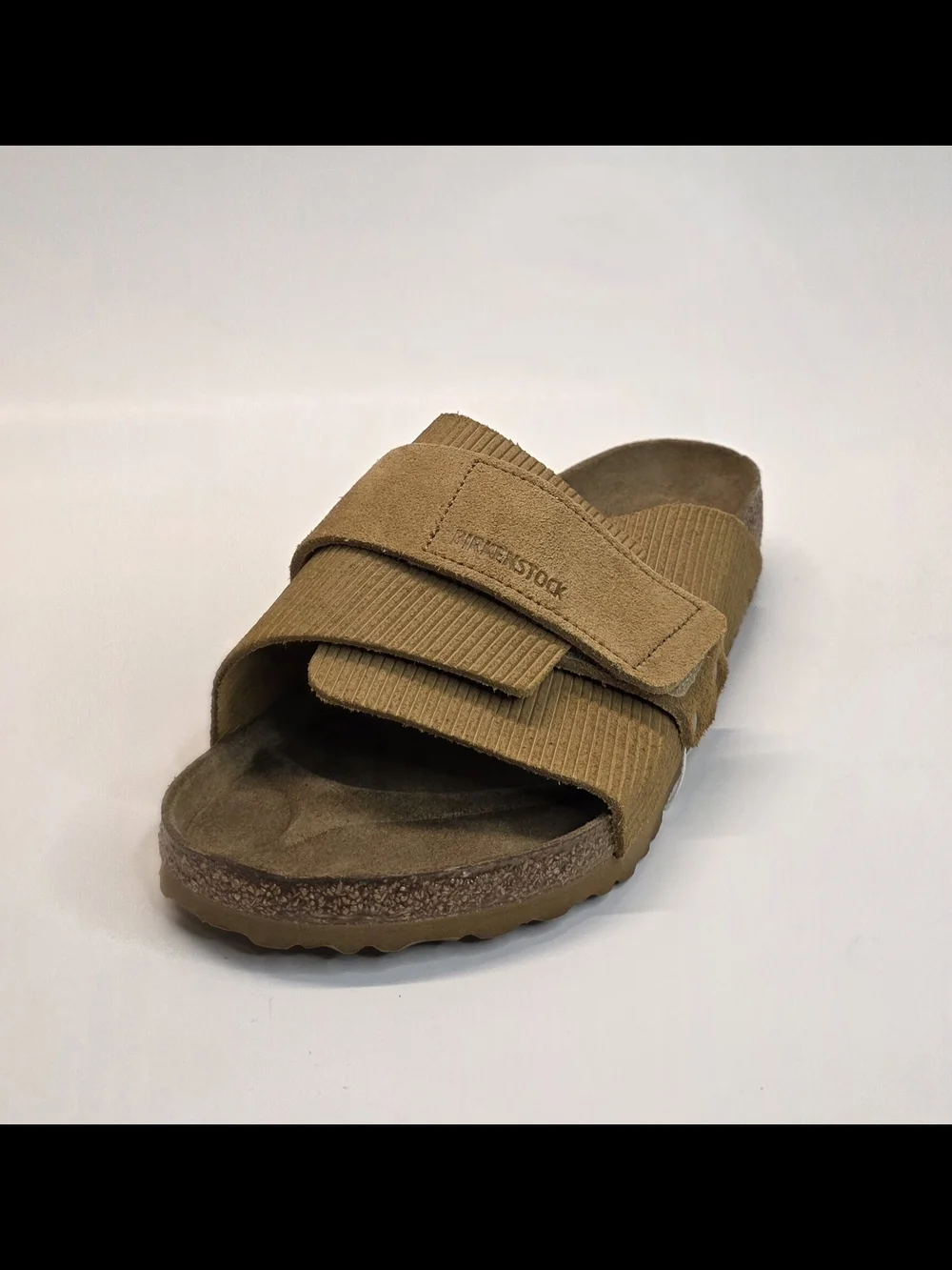 BIRKENSTOCK Kyoto Suede Leather Embossed Corduroy Cork Brown 44 Men's Size 11
